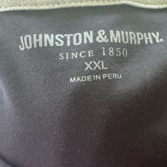 JOHNSON & MURPHY Essential Black Long Sleeve Pima Cotton Tee Shirt Men's Sz XXL - Picture 5 of 10